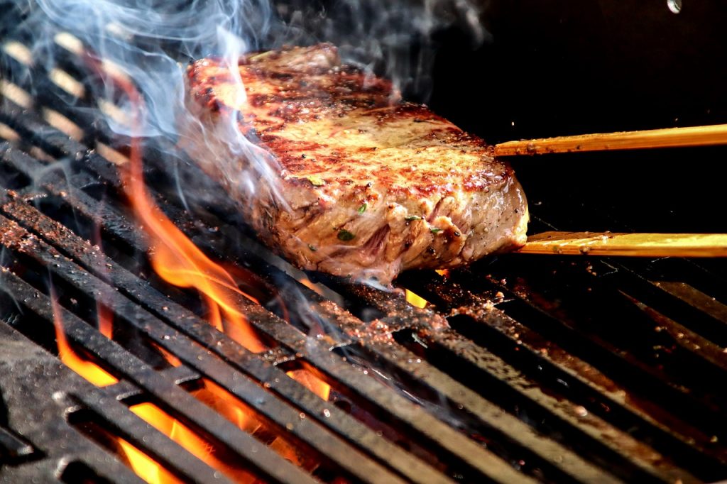 Grill Fleisch Rost Feuer