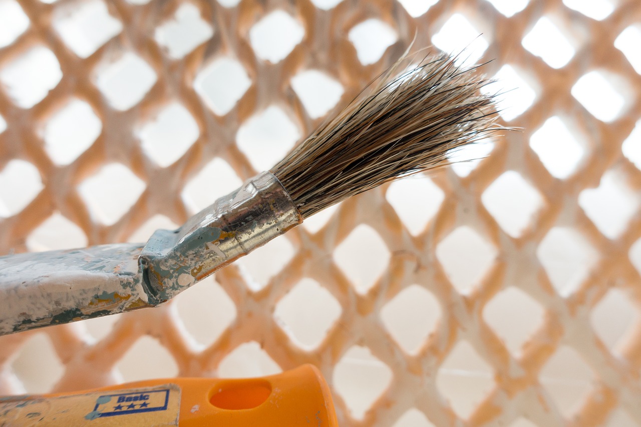 Pinsel Farbe Farbgitter Streichen