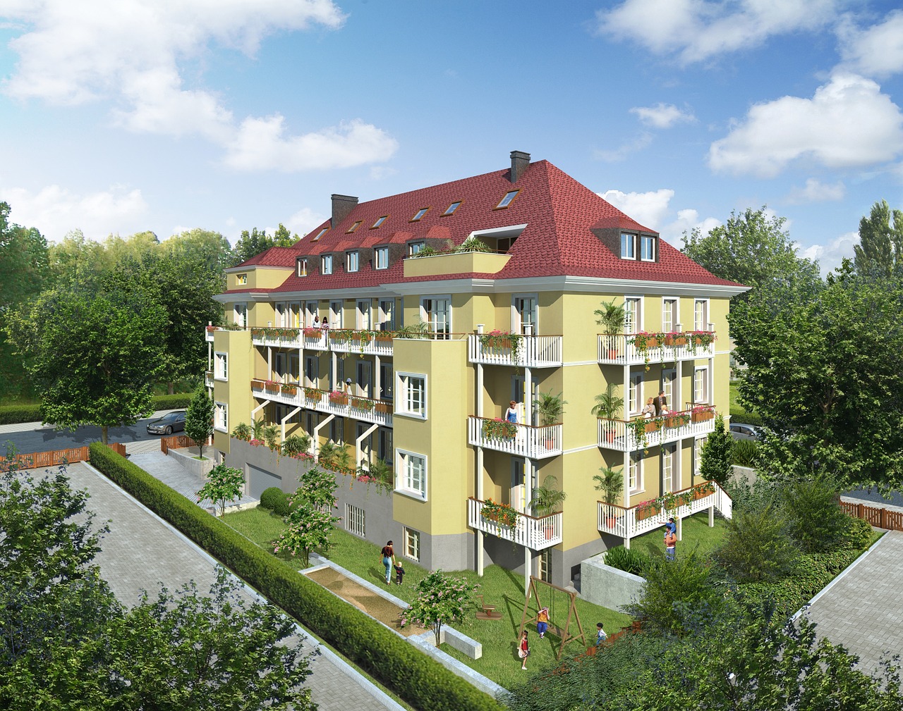 Haus Wohnhaus Mehrfamilienhaus Wohnungen