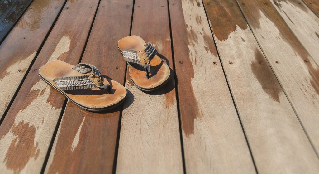 Urlaub Sandalen Wasser