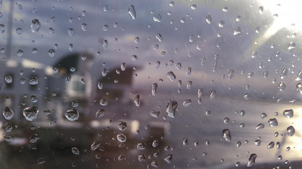 Kondensat Regentropfen Scheibe