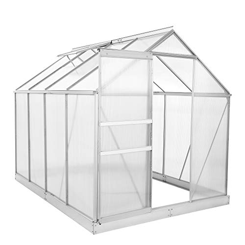 Zelsius Aluminium Gewächshaus mit robustem Rahmen und ausreichend Platz für Pflanzen, Gemüse uvm.