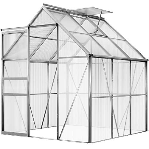 Deuba Aluminium Gewächshaus 4,75 m² 250 x 190cm - die großzügige Lösung