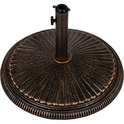 Sonnenschirmständer aus Gusseisen in Bronze, Gewicht 20 kg von Maxstore