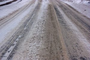 Gehweg Straße Schnee Eis Glätte Streusalz